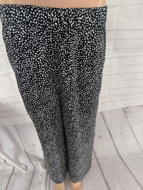 LOFT Outlet Black and White Wide Leg Pants